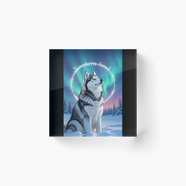 Item preview, Arctic Lumina - Mystical Husky Aurora Portrait designed and sold by zoughlal.