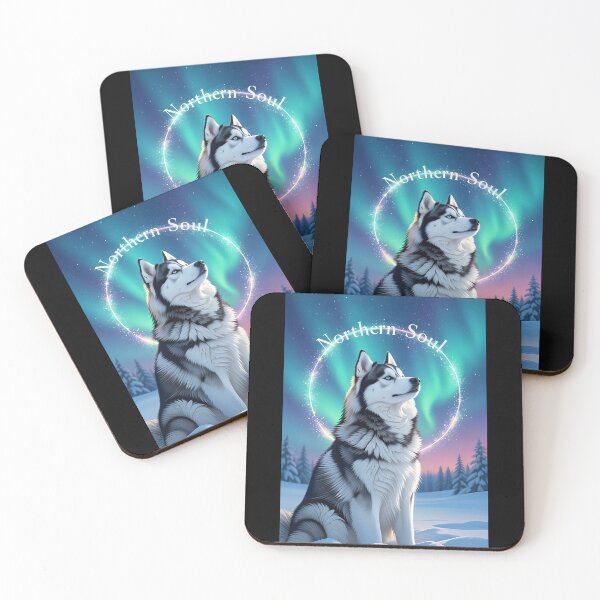Item preview, Arctic Lumina - Mystical Husky Aurora Portrait designed and sold by zoughlal.