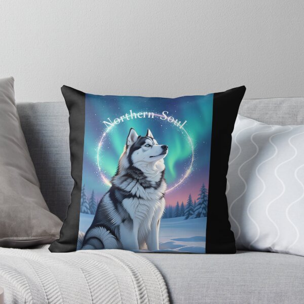 Item preview, Arctic Lumina - Mystical Husky Aurora Portrait designed and sold by zoughlal.