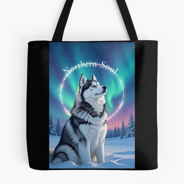 Item preview, Arctic Lumina - Mystical Husky Aurora Portrait designed and sold by zoughlal.
