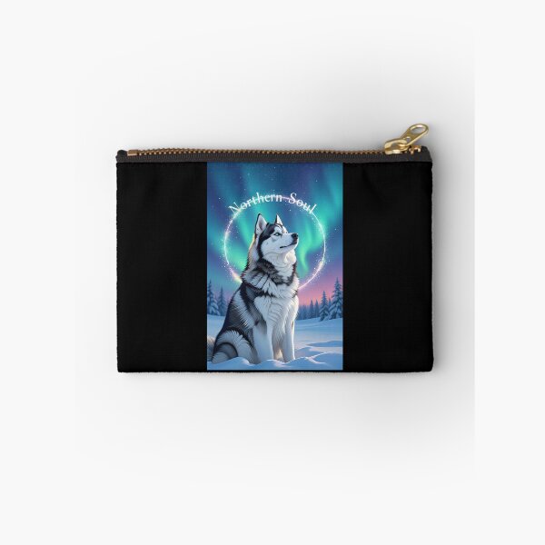 Item preview, Arctic Lumina - Mystical Husky Aurora Portrait designed and sold by zoughlal.