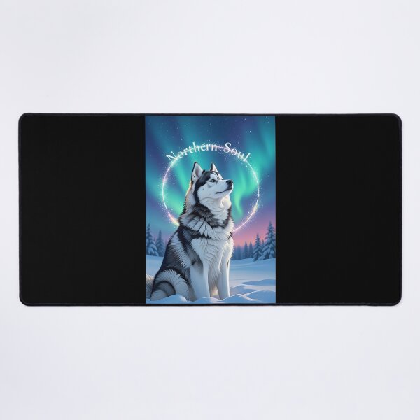 Item preview, Arctic Lumina - Mystical Husky Aurora Portrait designed and sold by zoughlal.