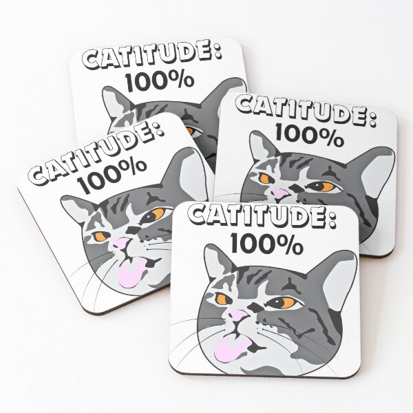 Item preview, Catitude 100% T-Shirt | Funny Cool Cat Attitude Tee for Cat Lovers & Streetwear Fans designed and sold by YasirHamidDesigns .