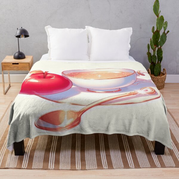 Item preview, Golden Tea Time with Apple – Soft Anime-Inspired Illustration designed and sold by Sugar Wisdom .