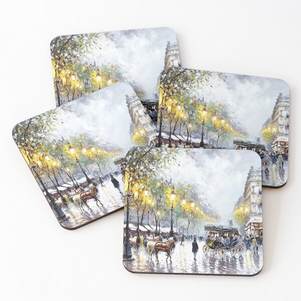 Item preview, Boulevard Haussmann in Paris, a Belle Époque Street Scene (5) designed and sold by artdesignsnow.
