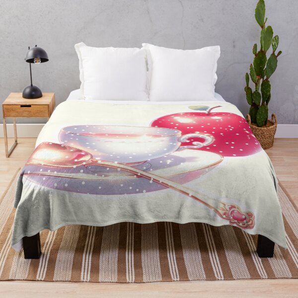 Item preview, Golden Tea Time with Apple – Soft Anime-Inspired Illustration designed and sold by Sugar Wisdom .