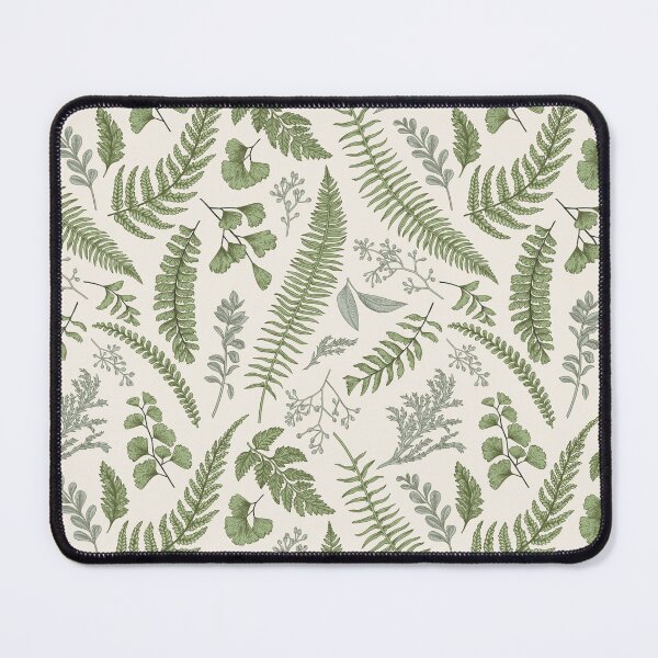 Item preview, Vintage fern and ginkgo botanical pattern, sage on cream designed and sold by CharmedVille.