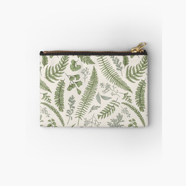 Item preview, Vintage fern and ginkgo botanical pattern, sage on cream designed and sold by CharmedVille.
