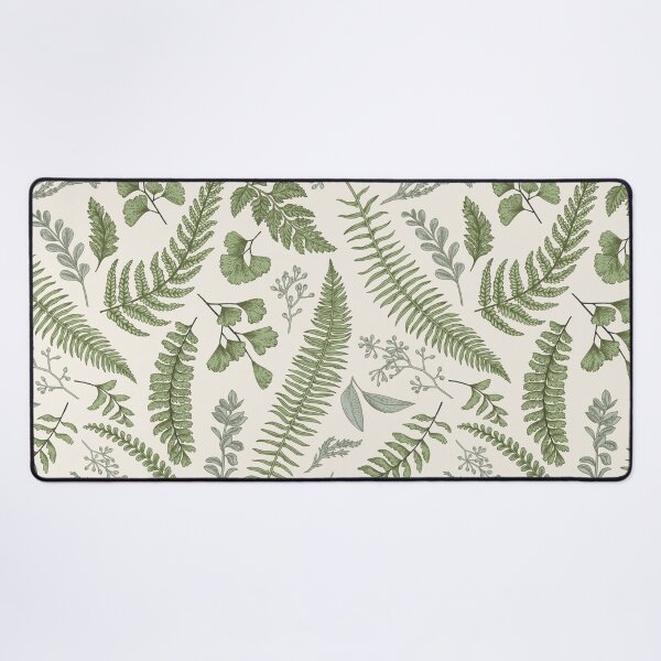Item preview, Vintage fern and ginkgo botanical pattern, sage on cream designed and sold by CharmedVille.