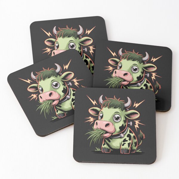 Item preview, Frankenstein Cow with Electric Sparks | Funny Cute Halloween Kawaii Design designed and sold by ColorSplash123.