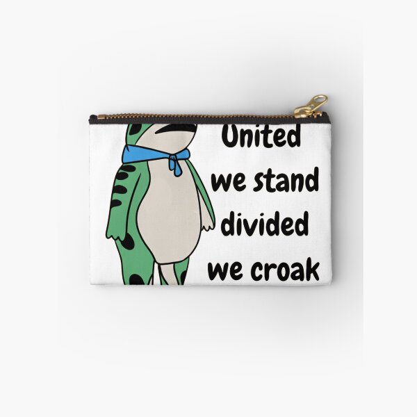 Item preview, United We Stand Divided We Croak Frog Sticker | Funny Unity Meme Positive Message Froggy T-Shirt designed and sold by JossDesign15.