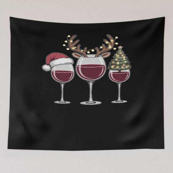 Item preview, Three Glass Of Red Wine Drinker Santa Hat Lover Christmas designed and sold by Formatage.