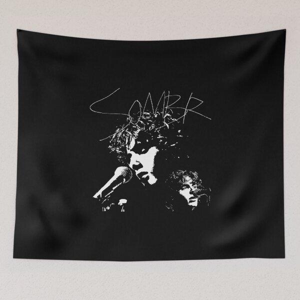 Item preview, SOMBR Singer | Indie Grunge Concert Black & White Portrait designed and sold by solonwmith6.