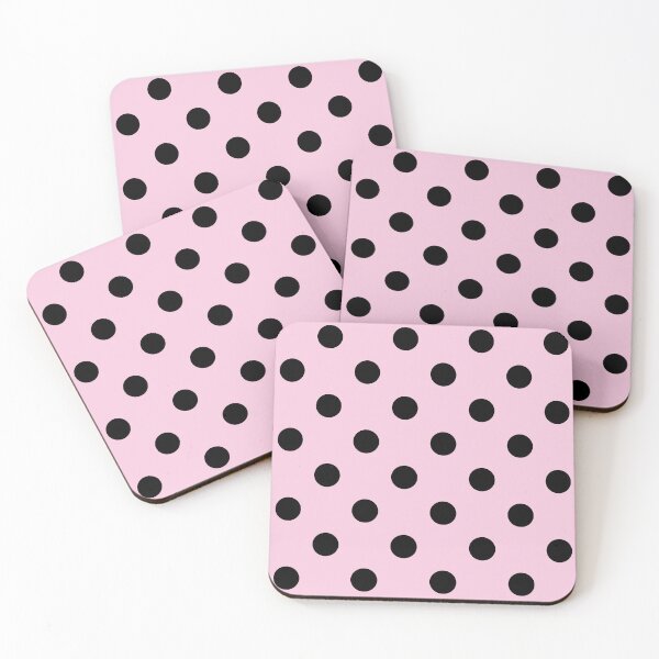 Item preview, Girly Black Polka Dots On Pale Pink  designed and sold by POLKAIWERX.