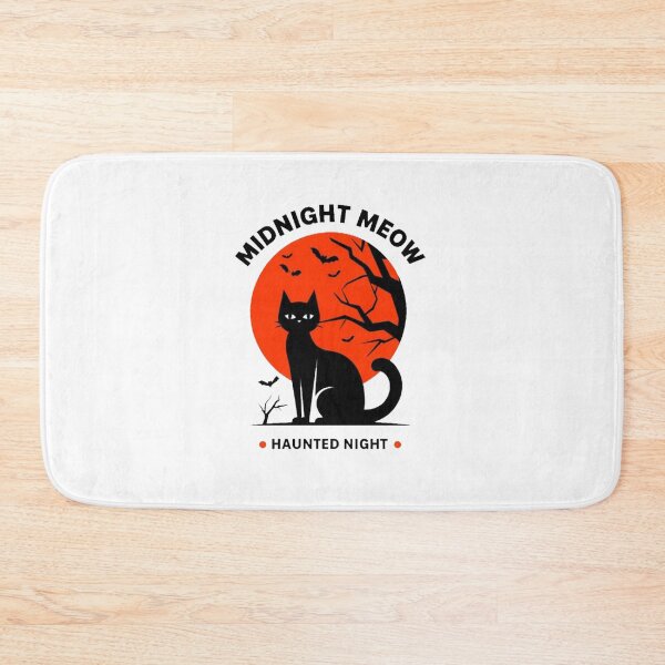 Item preview, Midnight Meow – Black Cat Minimal Halloween Art designed and sold by RuweisVibes.