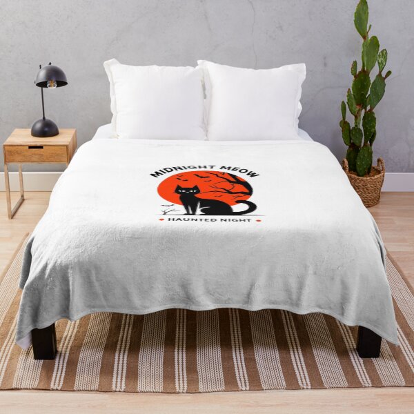 Item preview, Midnight Meow – Black Cat Minimal Halloween Art designed and sold by RuweisVibes.