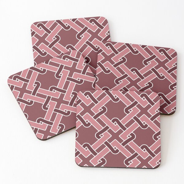 Item preview, Tangled-Dull Chocolate Cosmos Dusty Rose designed and sold by Fabricatemyart.