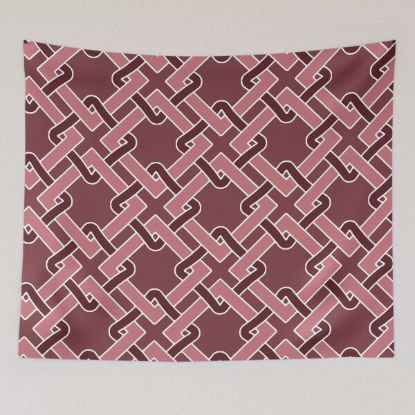 Item preview, Tangled-Dull Chocolate Cosmos Dusty Rose designed and sold by Fabricatemyart.