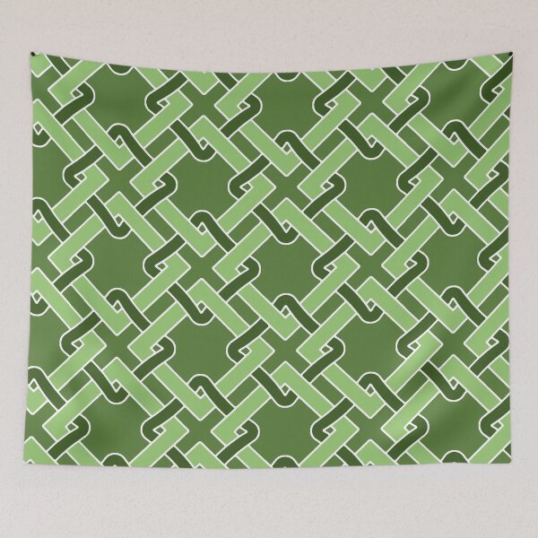 Item preview, Tangled-Dull Monochrome Sap Green designed and sold by Fabricatemyart.