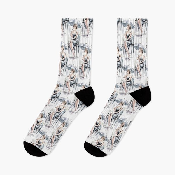 Item preview, Woman With Umbrella Watercolor Art By Merch, Limited Edition designed and sold by COOPERFRINK.