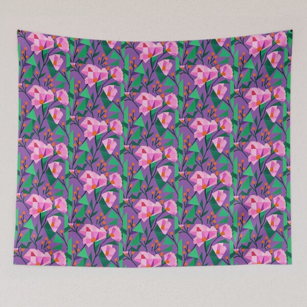 Item preview, Geometric Bloom Purple Garden designed and sold by zzz888.