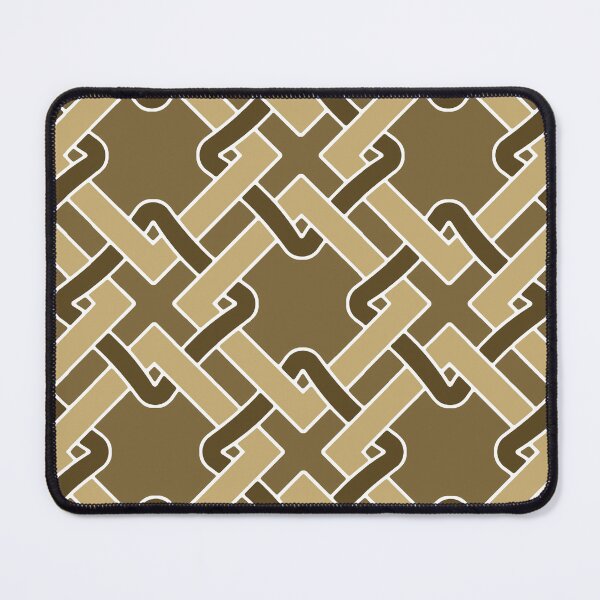 Item preview, Tangled-Dull Monochrome Brown Ochre designed and sold by Fabricatemyart.