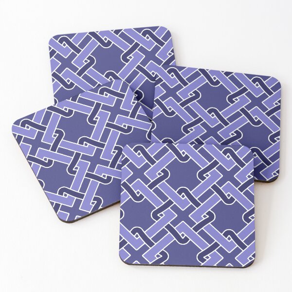 Item preview, Tangled-Dull Monochrome Indigo Blue designed and sold by Fabricatemyart.