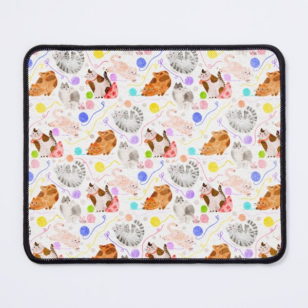 Item preview, Cute Cats Illustrated Pattern designed and sold by Monie Illustrates.
