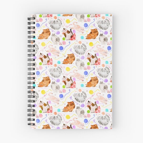 Item preview, Cute Cats Illustrated Pattern designed and sold by Monie Illustrates.