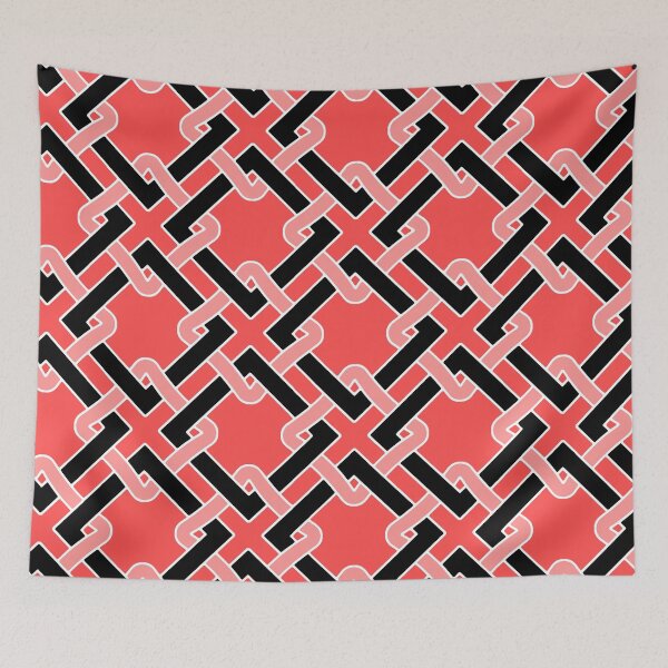 Item preview, Tangled-Bright Red Black designed and sold by Fabricatemyart.