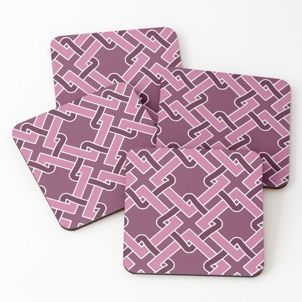 Item preview, Tangled-Dull Deep Plum Medium Pink designed and sold by Fabricatemyart.