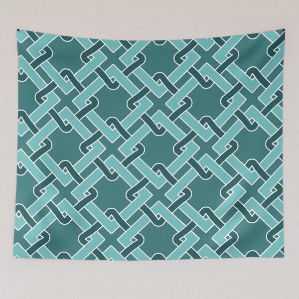 Item preview, Tangled-Dull Monochrome Blue Stone designed and sold by Fabricatemyart.