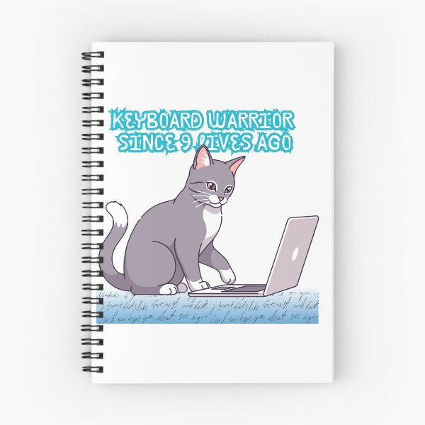 Item preview, Keyboard Warrior Since 9 Lives Ago T-Shirt | Funny Cat Typing Laptop Tee for Cat Lovers & Streetwear Fans designed and sold by YasirHamidDesigns .