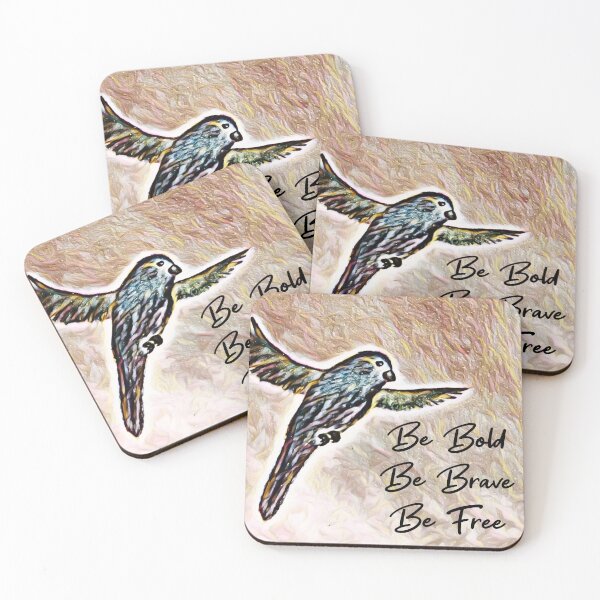 Item preview, Be bold, be brave, be free - bird print. designed and sold by Art-by-Nade.