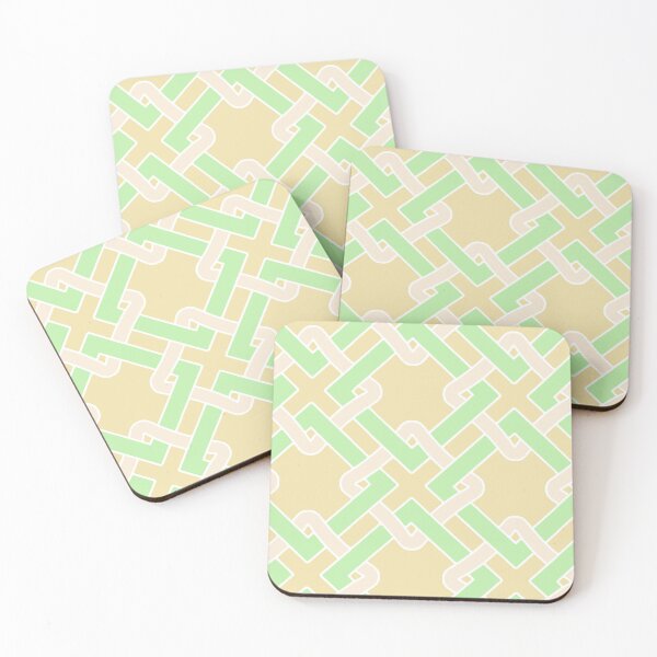 Item preview, Tangled-Baby Soft Monochrome Pastel Green Yellow designed and sold by Fabricatemyart.