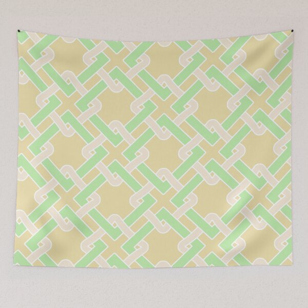 Item preview, Tangled-Baby Soft Monochrome Pastel Green Yellow designed and sold by Fabricatemyart.