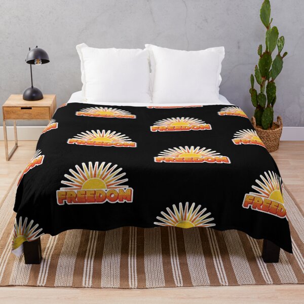 Item preview, Retro Freedom Sunburst Vintage 70s Sunset Hippie Summer Groovy Typography Sticker Apparel designed and sold by bvdesignart.