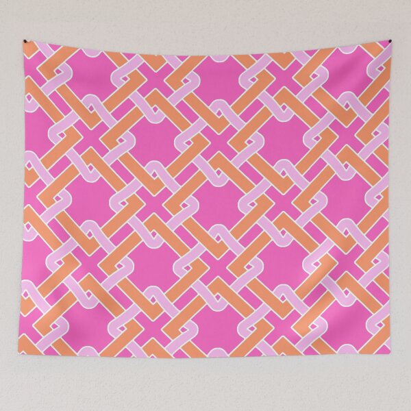 Item preview, Tangled-Bright Pink Orange designed and sold by Fabricatemyart.