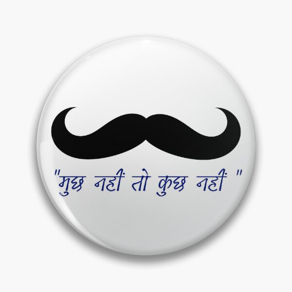 Item preview, Mooch Nahi To Kuch Nahi | Funny Hindi Quote Mustache Design designed and sold by Raju2018.