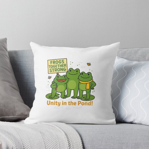 Item preview, Frogs Together Strong – Funny Unity Frog Cartoon Design designed and sold by DailyDrivesct.