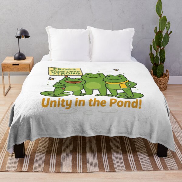 Item preview, Frogs Together Strong – Funny Unity Frog Cartoon Design designed and sold by DailyDrivesct.