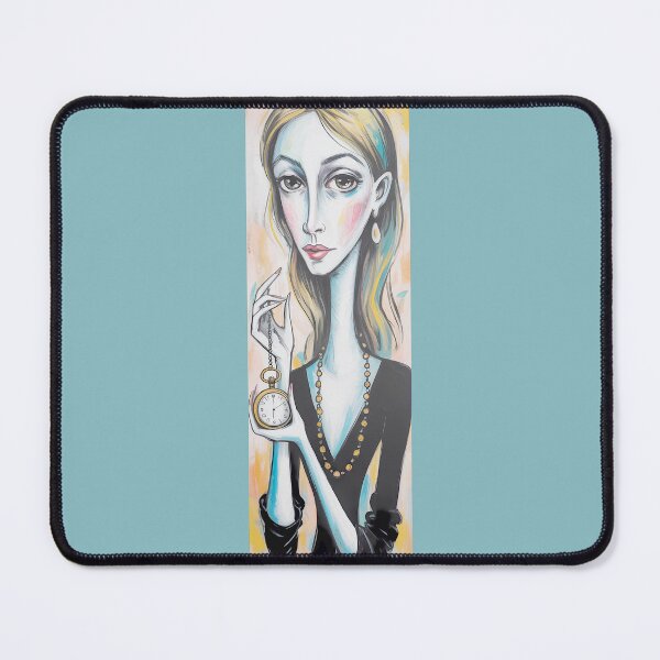Item preview, Elegant Woman Holding Pocket Watch Expressive Portrait Png By Merch, Limited Edition designed and sold by HERIBERTOMARTHA.