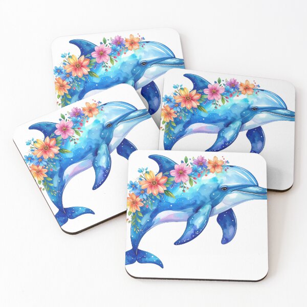 Item preview, Boho Floral Dolphin – Colorful Sea-Inspired Art designed and sold by DavidMay.