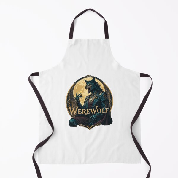 Item preview, Art Deco Werewolf Portrait Full Moon Night designed and sold by AQUILAKREO.