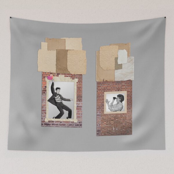 Item preview, Brick House Beat – Retro Pop Collage designed and sold by The Blue Window.