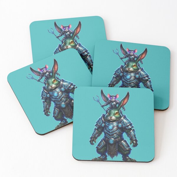 Item preview, Forest Guardians | The Armored Rabbit Knight & His Mage Mouse Companion designed and sold by E-SarnEdge.