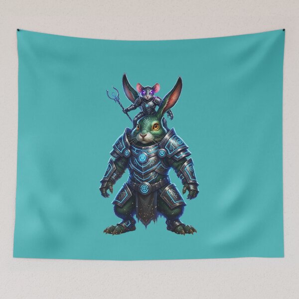 Item preview, Forest Guardians | The Armored Rabbit Knight & His Mage Mouse Companion designed and sold by E-SarnEdge.