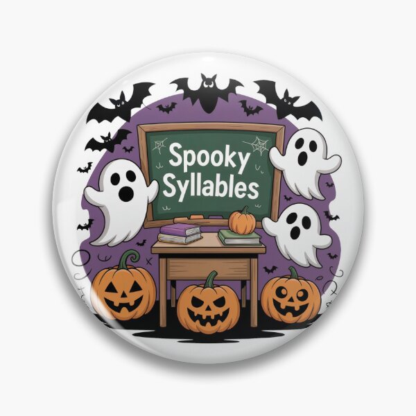 Item preview, Haunted Classroom – Spooky Syllables Halloween Teacher Shirt designed and sold by WSPrintCrafter.