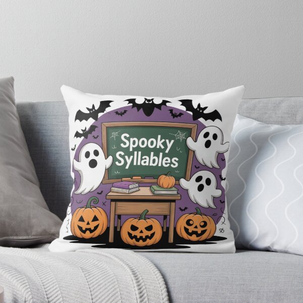 Item preview, Haunted Classroom – Spooky Syllables Halloween Teacher Shirt designed and sold by WSPrintCrafter.