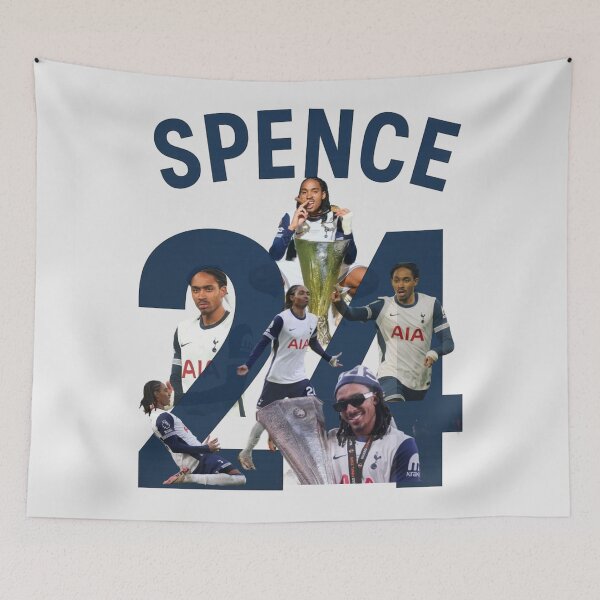Item preview, Djed Spence #24 Spurs Defender Fan Art | Surround Design | Blue & White Football Print designed and sold by Kings Clothing.